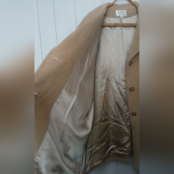 Camel Hair Button Down Coat Talbots Size 20W - Picture 8 of 11